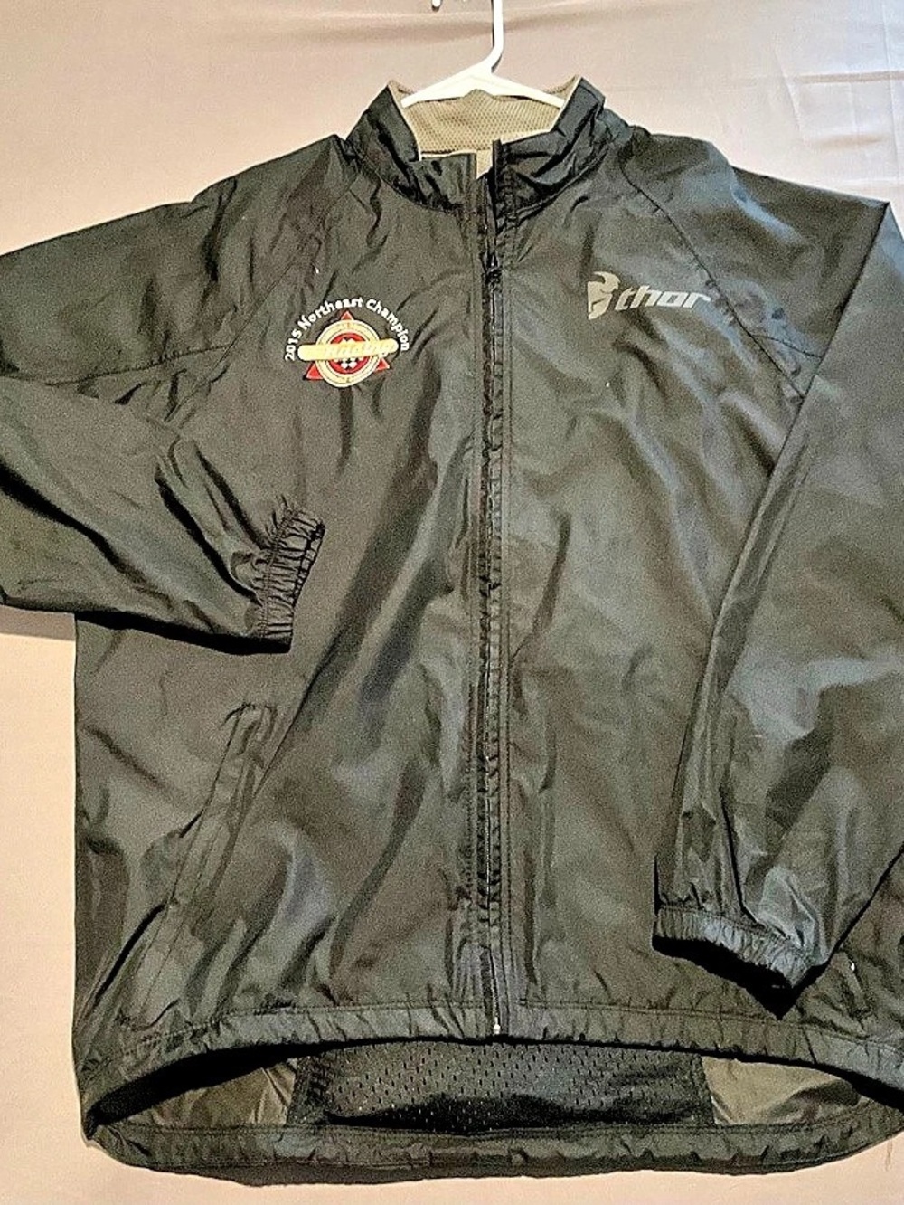 Thor Mens Sz Large Motorcross Windbreaker Type Zip Up Jacket NWOT